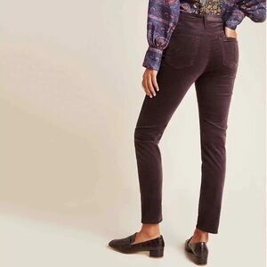 AG Adriano Goldschmied Anthropologie Stevie Velvet High Rise Stevie 29